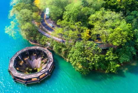 日月潭神秘黑洞百年水利奇观肩负保护水库安全